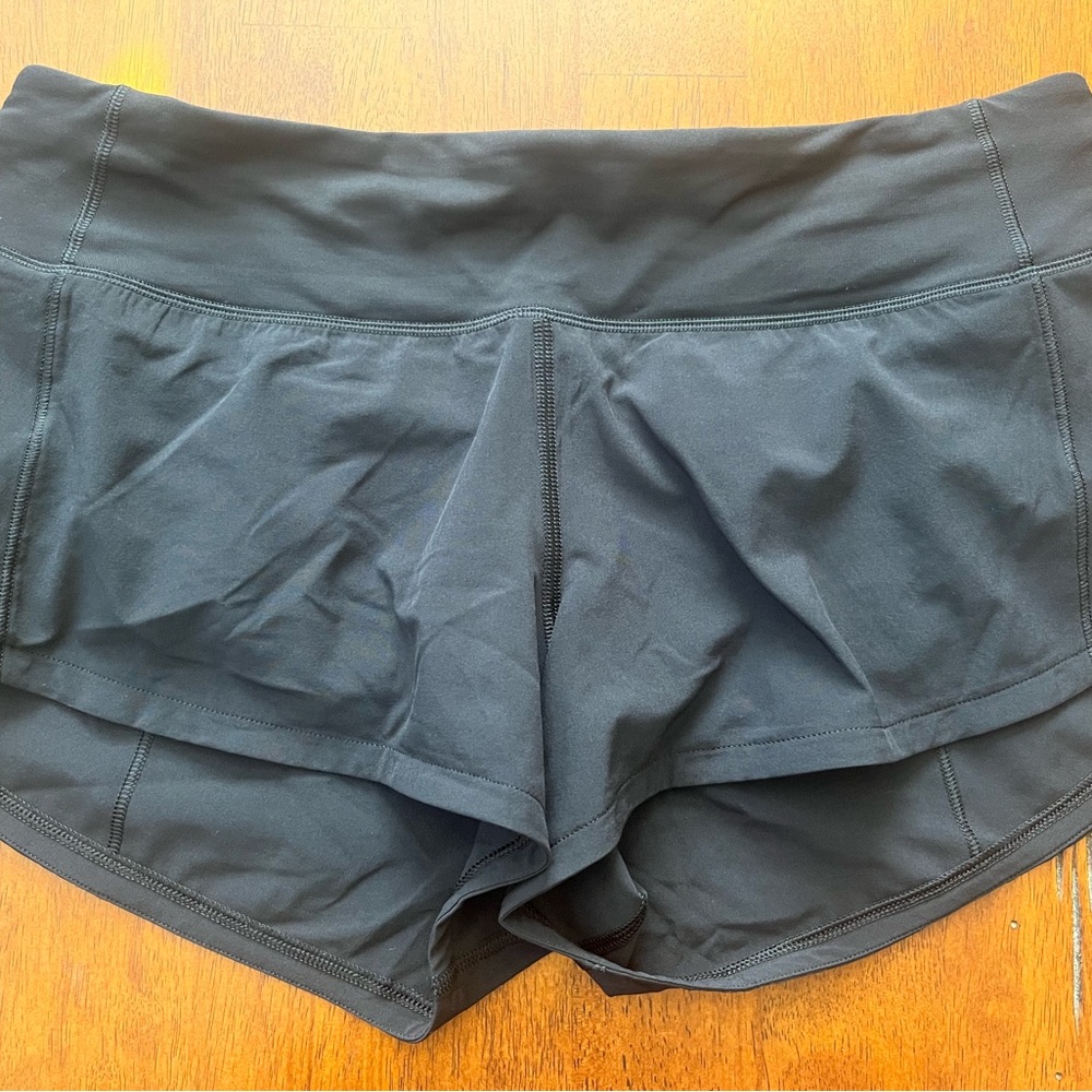 Lululemon Black Speed Up Shorts Sz 4